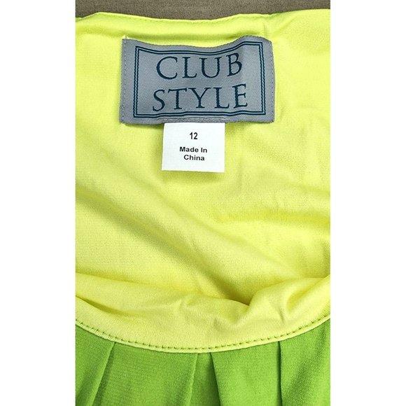 Rare Club Style Yellow Green Nightgown Sleepwear Summer Sleeveless Dress Size 12 - Picture 9 of 10